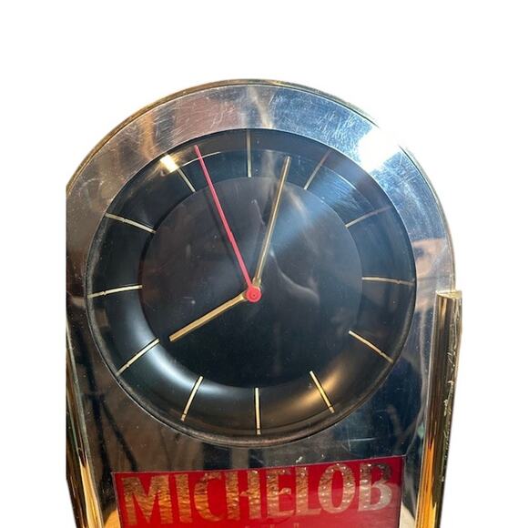 VTG Anheuser Busch Michelob Light Up Clock Art Deco Wall Clock Tested Working - Picture 3 of 6